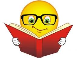 Clip art of Smiley and Book