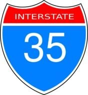 Interstate 35 Road Sign At Clkercom Vector Online