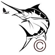Marlin Vector Flyingfish Decal Graphic