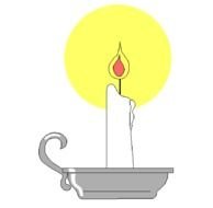 candle with flames as a picture for clipart