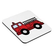 Cartoon Firetruck Emergency Vehicle Truck Drink Coasters