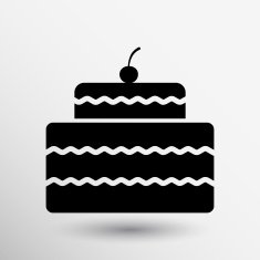 Cake Design symbol logo dessert food sweet N7