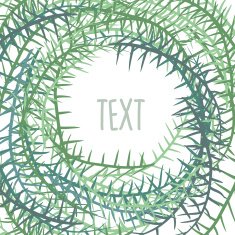 Plant frame with space for text Algae in a circle