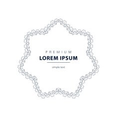 Vector set abstract frames logo templates line style N2