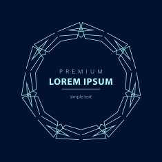 Vector set abstract frames logo templates line style N6