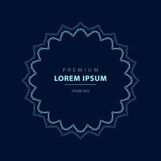 Vector set abstract frames logo templates line style N9