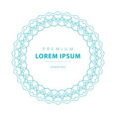 Vector set abstract frames logo templates line style N16