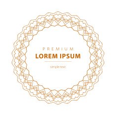 Vector set abstract frames logo templates line style N17