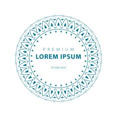 Vector set abstract frames logo templates line style N35