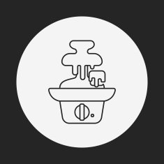 chocolate fountain line icon N4