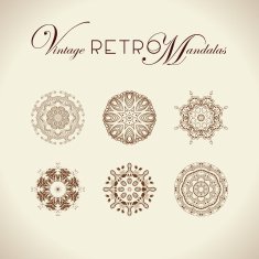 Vintage retro mandala design N3