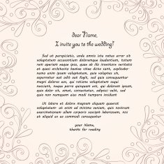 Card tracery handmade wedding invitation N2