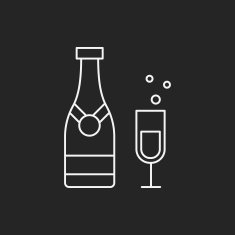 champagne line icon N74
