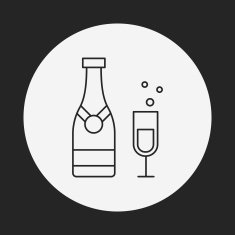 champagne line icon N75