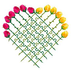 Roses Heart Love Puzzle N2