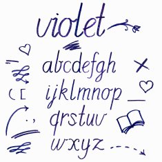Hand drawn watercolor artistic font