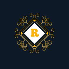 Vector swirl frames set of retro logos