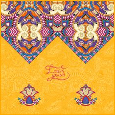 yellow decorative template for greeting card or wedding invitati N2