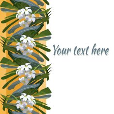 Template vertical seamless pattern with white flowers