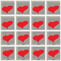 shelves with hearts vector illustration N2