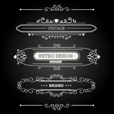 Set of Vintage Decorations Elements N3