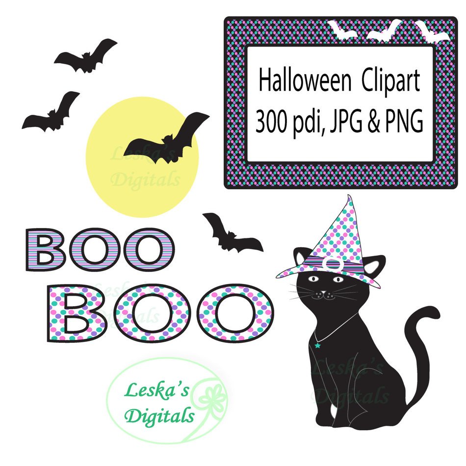 clipart of halloween animals