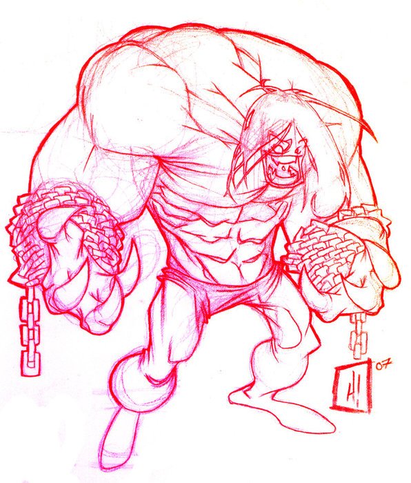 Ninja monster Drawing