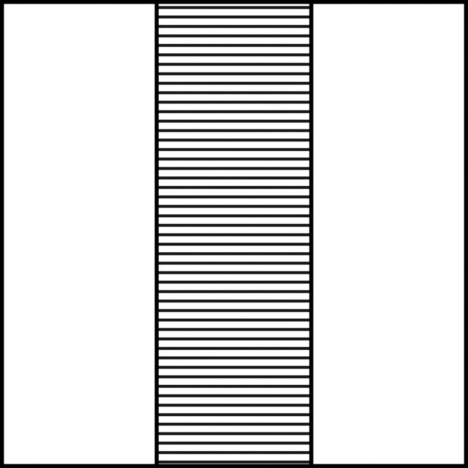 rectangular halves as a graphic illustration