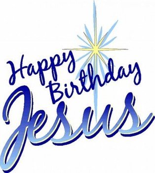 Happy Birthday Jesus In Cursive clipart
