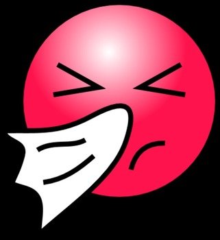 Smiley Face Sneezing Vector