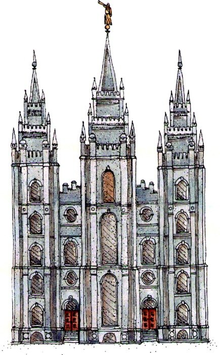Salt Lake Temple drawing