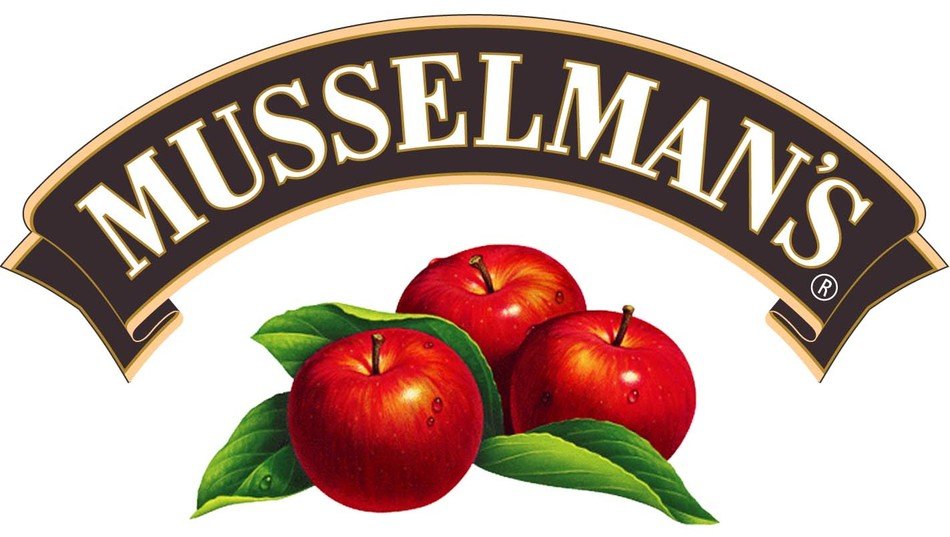 logo with red apples