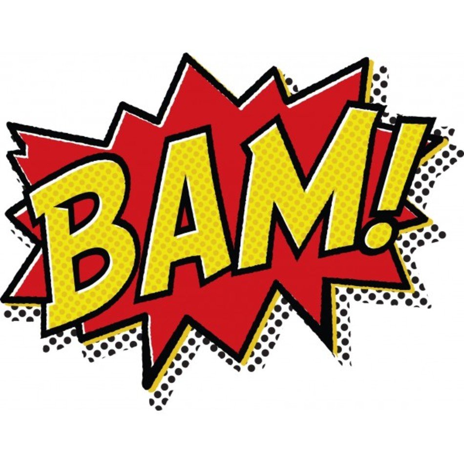 Bam Comic Book Classic T Shirt Design By Jonathan Bybee clipart
