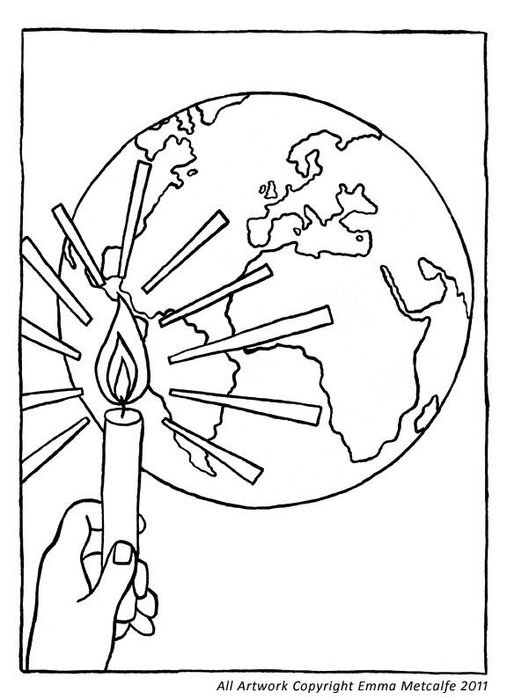 the candle and the planet drawing