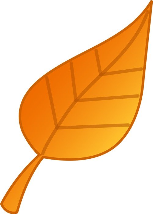 Clip art of the yellow leaf