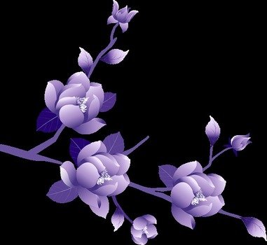 Transparent Painted Large Purple Flower Clipsrt clipart