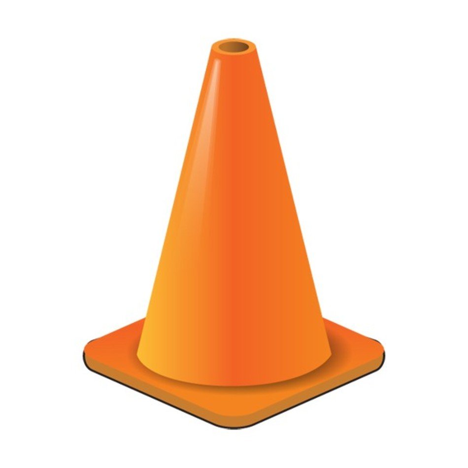 Clipart of orange traffic cone