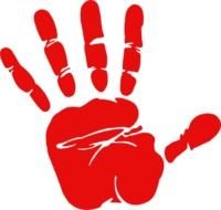 Red Hand Print At Clkercom Vector Online Royalty