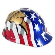 helmet painted with american symbols