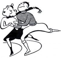 draw pairs of people on ice