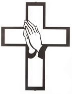 Black and white drawing of the Praying Hands clipart