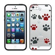 Iphone 6 Paw Print On Clear With Black Trim Case The