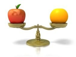 Compare Apples To Oranges drawing