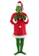 Grinch figure dressed as Santa Claus