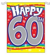 Clipart of the happy 60th birthday poster