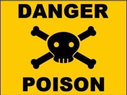 toxic symbol on a yellow background