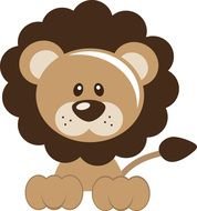 brown lion as a graphic image