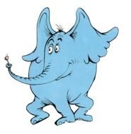 Clipart of the blue ridiculous elephant