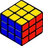 Colorful puzzle cube clipart