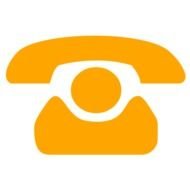 drawn yellow silhouette of a phone on a black background